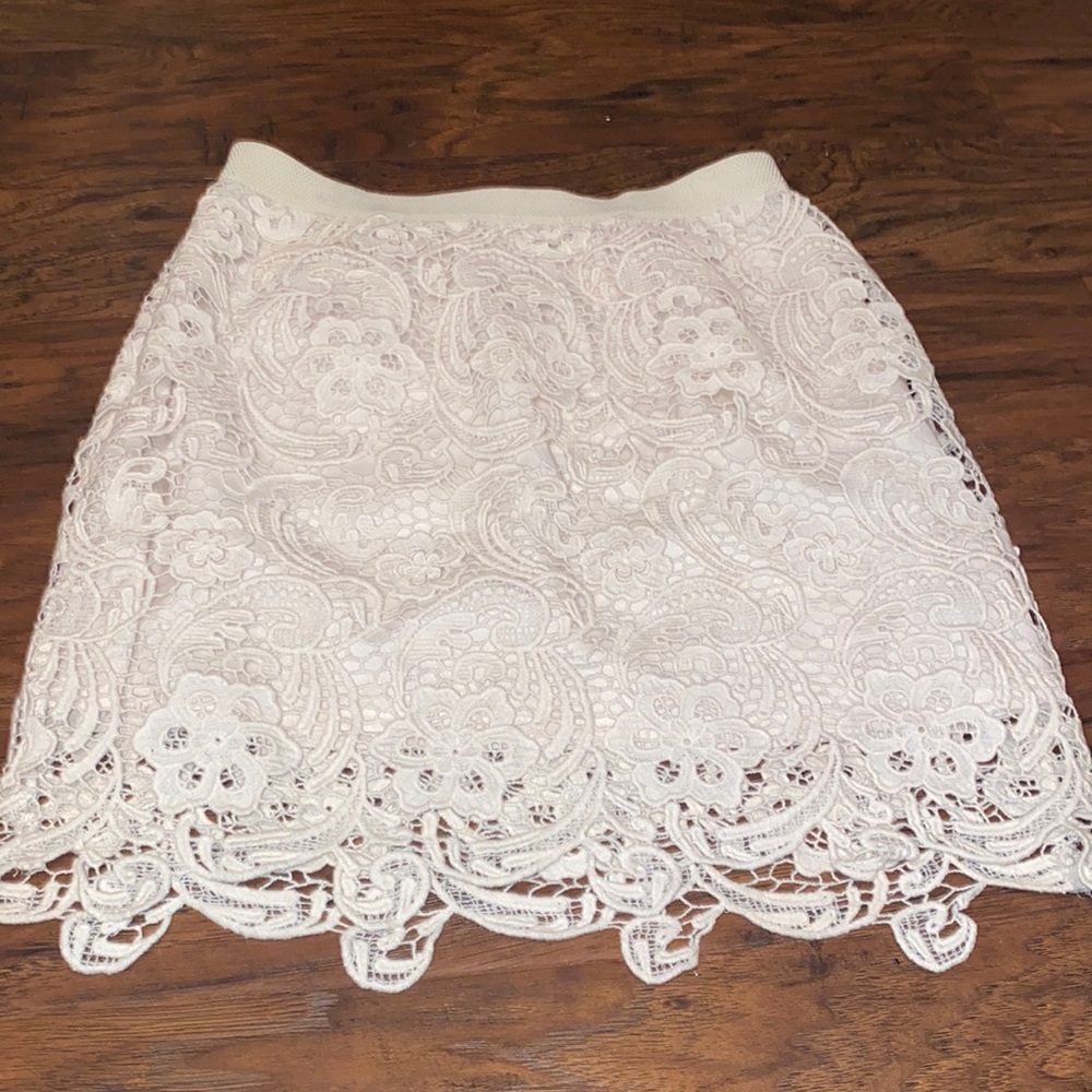 Ivory crochet skirt- Medium